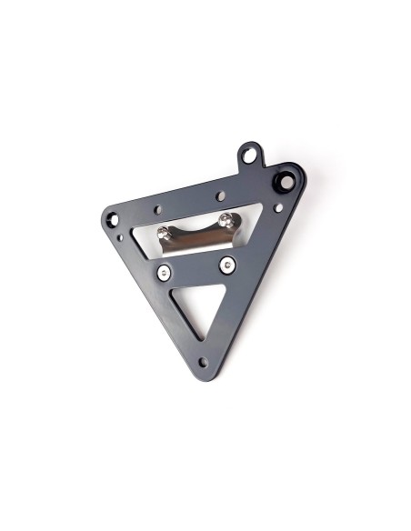 EU license plate holder with universal tab for bare rear fender