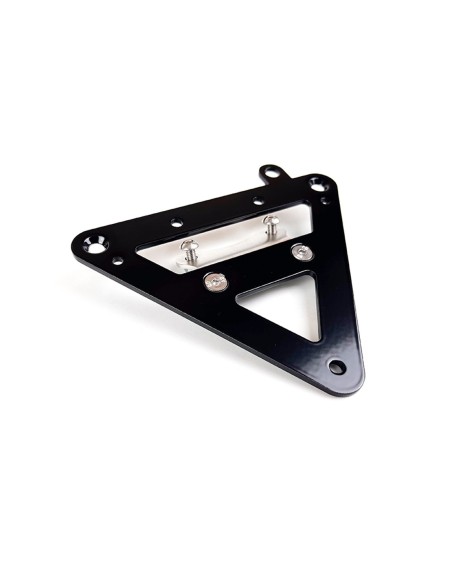 EU license plate holder with universal tab for bare rear fender
