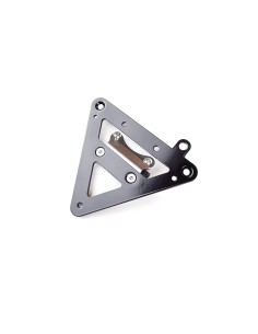 EU license plate holder with universal tab for bare rear fender