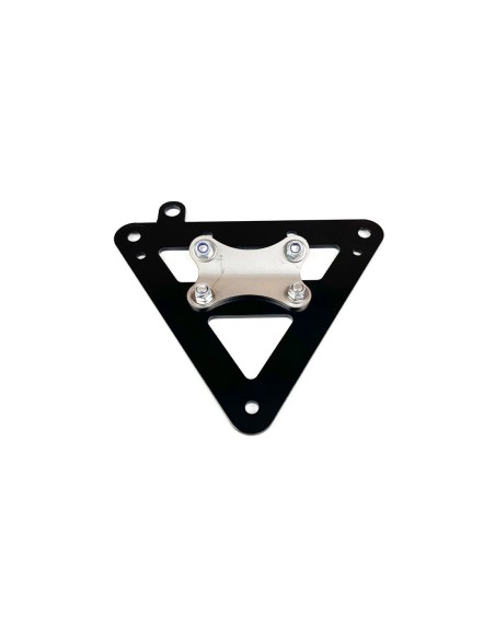 EU license plate holder with universal tab for bare rear fender