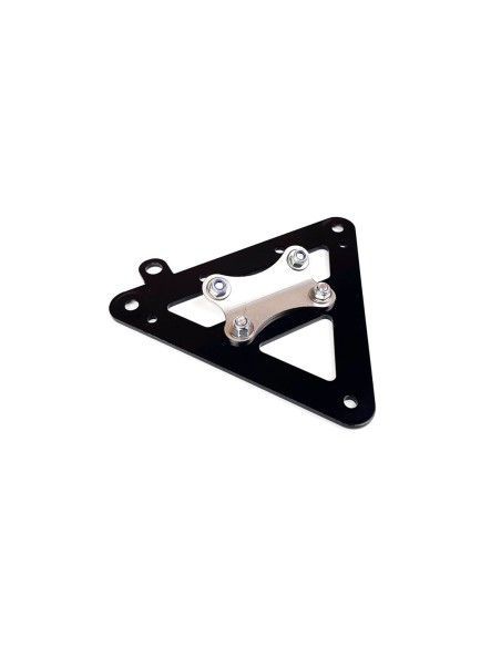 EU license plate holder with universal tab for bare rear fender