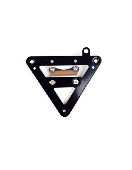 EU license plate holder with universal tab for bare rear fender