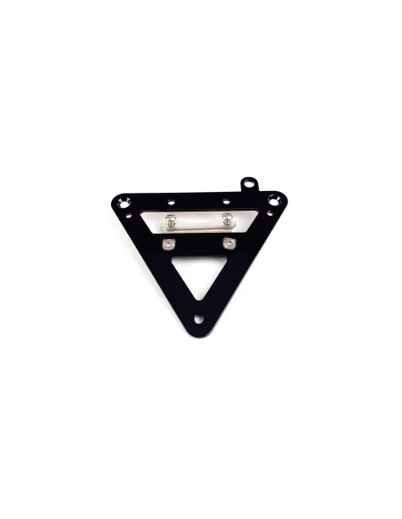 EU license plate holder with universal tab for bare rear fender