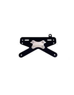 Universal US license plate holder with plate light mount for bare rear fender 2