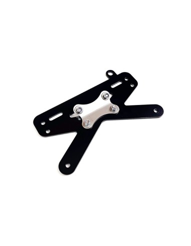 Support de plaque US universel avec fixation d'éclairage de plaque pour garde-boue arrière nu