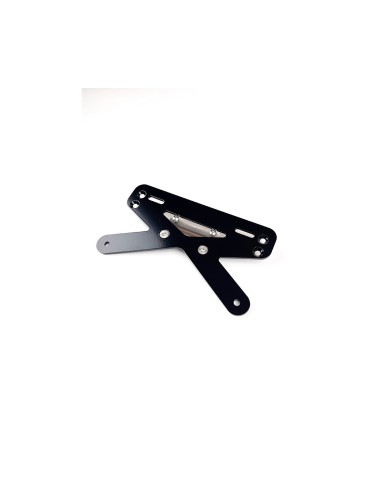 Simple universal US license plate holder for bare rear fender