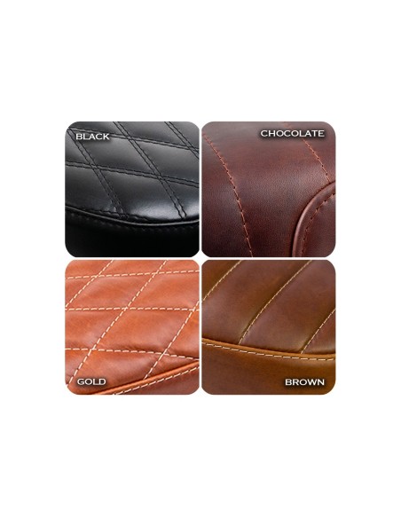 Pack sangle de réservoir cuir + bouchon Monza Moto Guzzi V7 III & V9