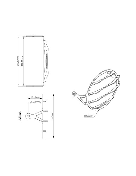 Headlight protection grill Heritage - Universal