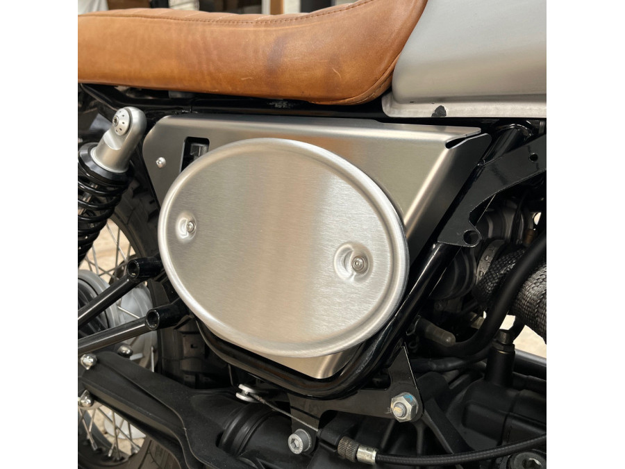 Cache latéral avec plaque numéro pour Moto Guzzi V7 I/II