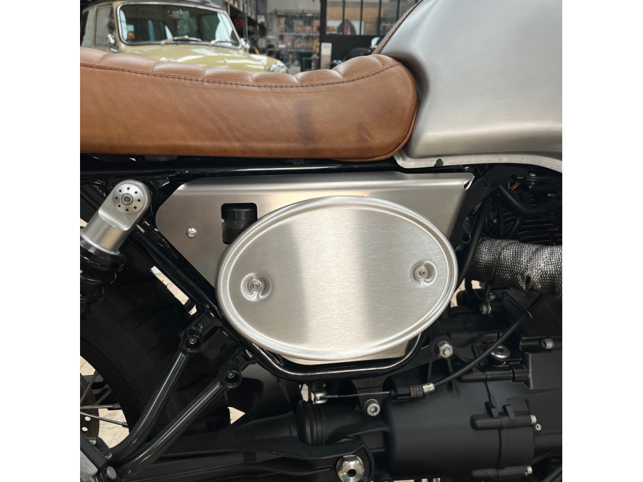 Cache latéral avec plaque numéro pour Moto Guzzi V7 I/II