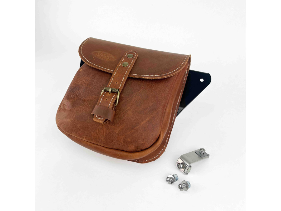 Seitendeckel mit Ledertasche für Royal Enfield Bear 650