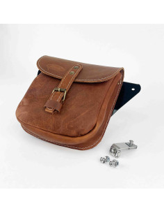 Fianchetto laterale con borsa in cuoio per Royal Enfield Bear 650 2
