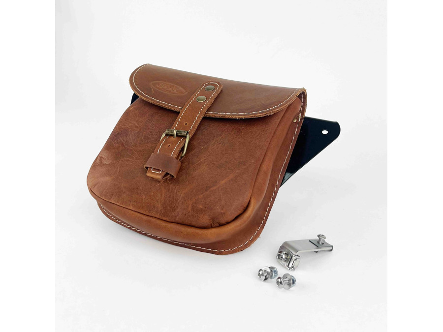 Cache latéral avec sacoche en cuir pour Royal Enfield Bear 650