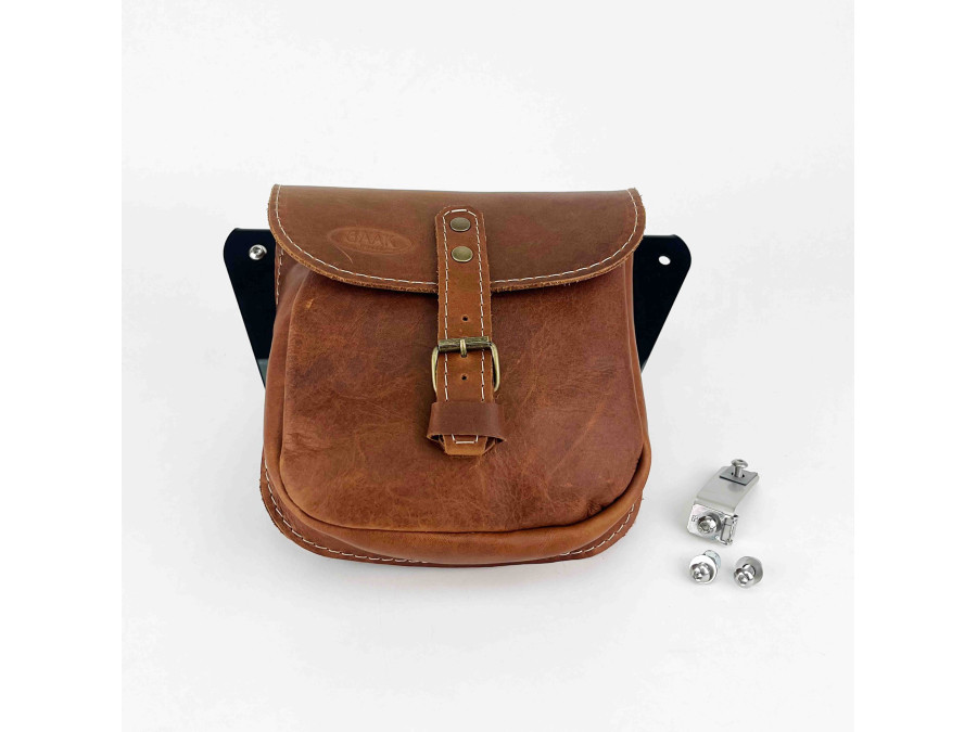 Seitendeckel mit Ledertasche für Royal Enfield Bear 650