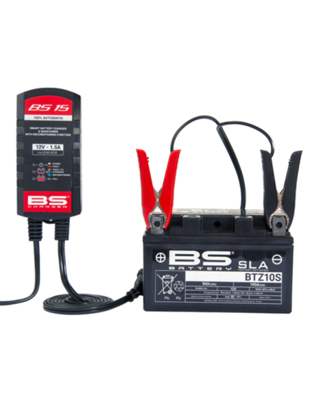 BS BATTERY BS 15 스마트 배터리 충전기 및 유지 충전 기능 탑재