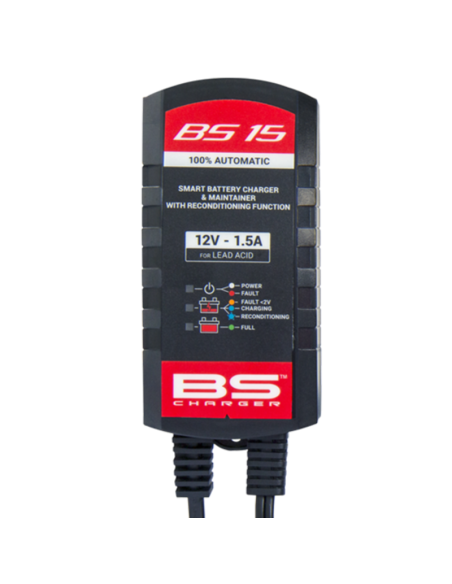 BS BATTERY BS 15 스마트 배터리 충전기 및 유지 충전 기능 탑재