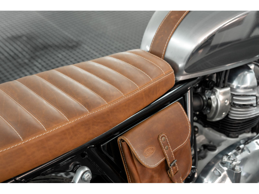 Flat leather seat for Royal Enfield Interceptor / Continental GT