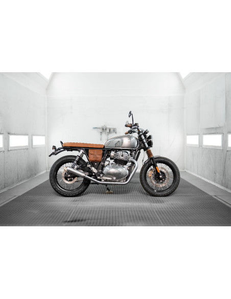 Asiento plano en cuero para Royal Enfield Interceptor / Continental GT