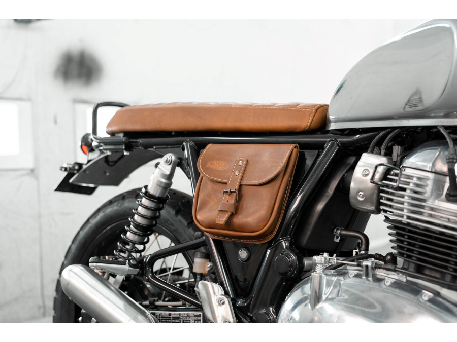 Selle plate en cuir pour Royal Enfield Interceptor / Continental GT