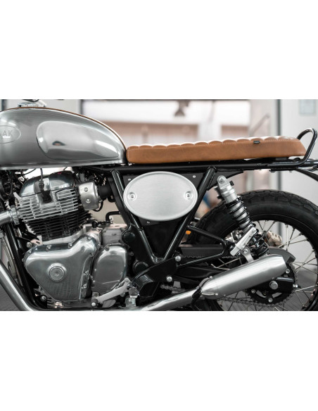 Selle plate en cuir pour Royal Enfield Interceptor / Continental GT