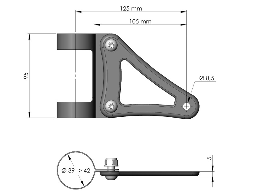 Supporti per il faro originale Triumph (dopo il 2016)