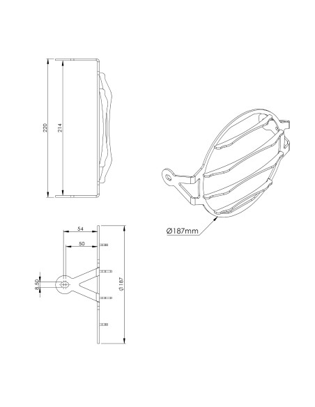 Gitter für originales Triumph T100-T120 Scheinwerfer