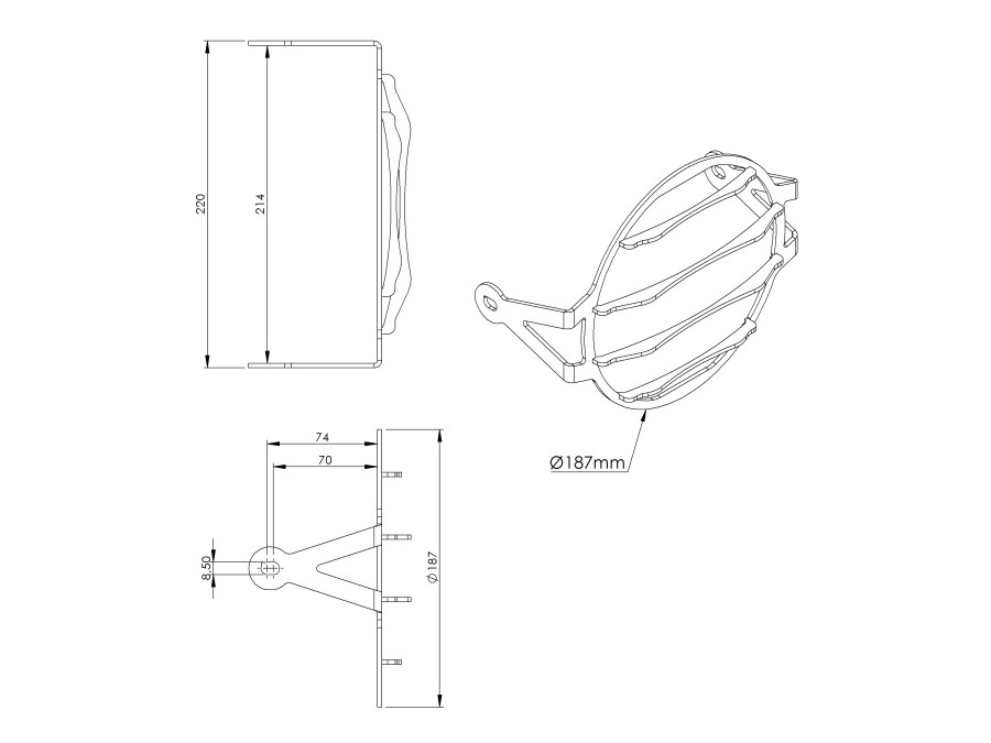 VORBESTELLUNG - Gitter für originales Royal Enfield 650 Interceptor / Continental GT Scheinwerfer