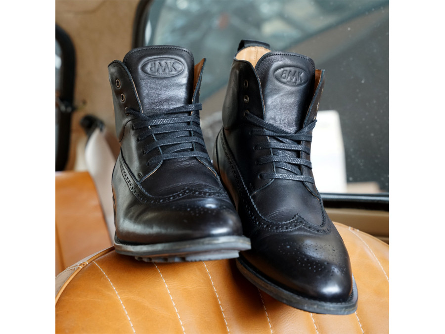 Boots OSCAR Lord Biker x BAAK — boots moto cuir, fabriquées en France