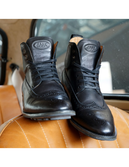Boots OSCAR Lord Biker x BAAK — boots moto cuir, fabriquées en France