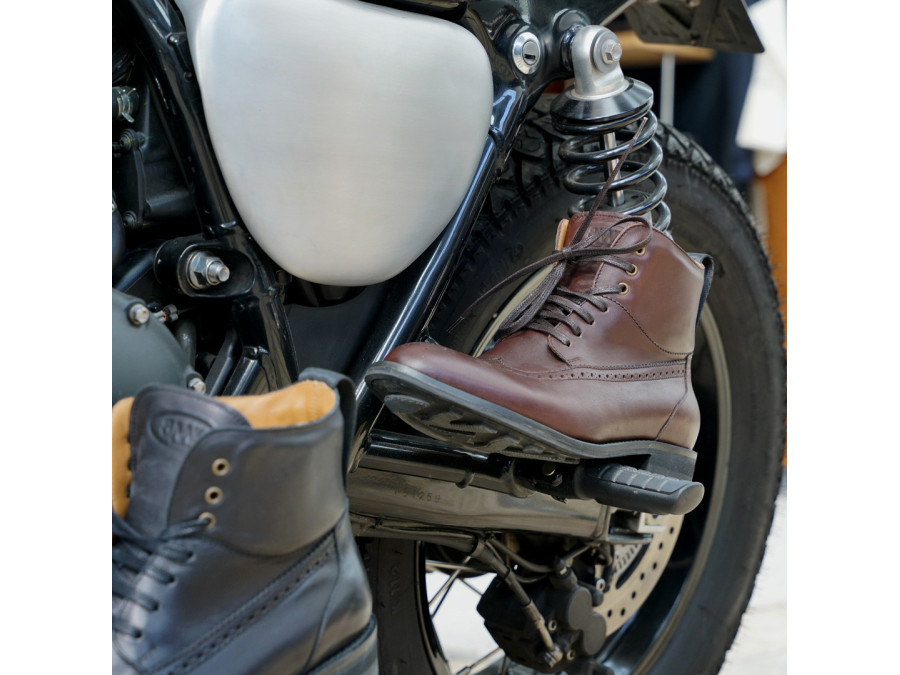 Boots OSCAR Lord Biker x BAAK — boots moto cuir, fabriquées en France