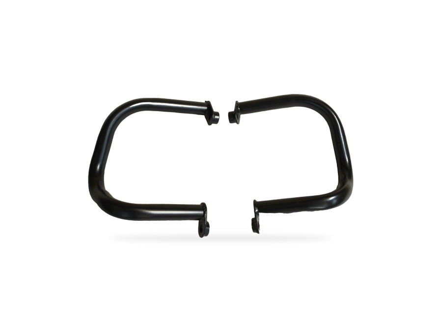 Defensas de motor compactas negras Royal Enfield Interceptor 650 y Continental GT 650