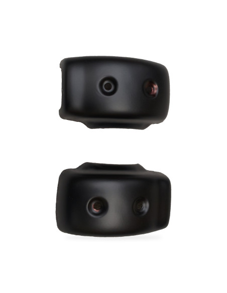 Par de tapas de inyectores Royal Enfield 650, negro