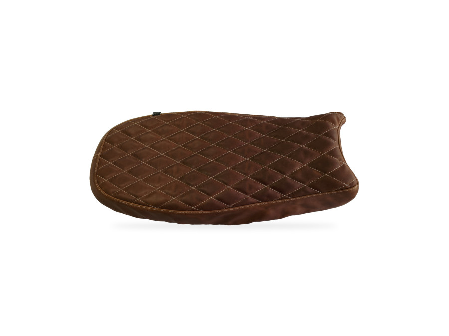 Housse de selle Moto Guzzi V7 850, cuir brun