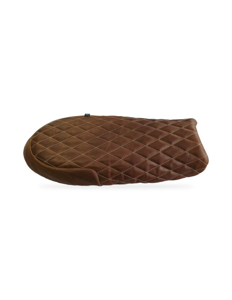Housse de selle Moto Guzzi V7, cuir brun