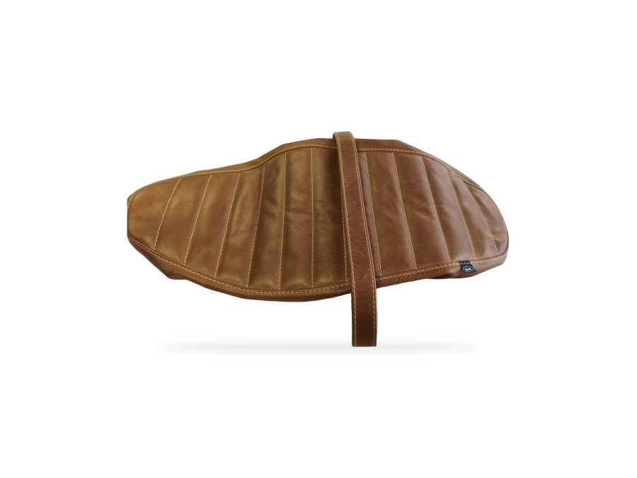 Funda de asiento BSA Gold Star 650, cuero camel