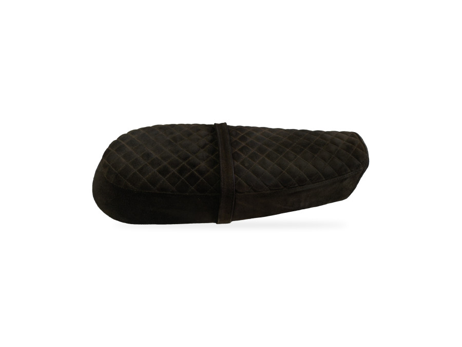 Selle complète Royal Enfield 650, cuir retourné noir