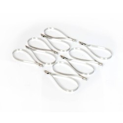 Stainless steel collars for exhaust wrap