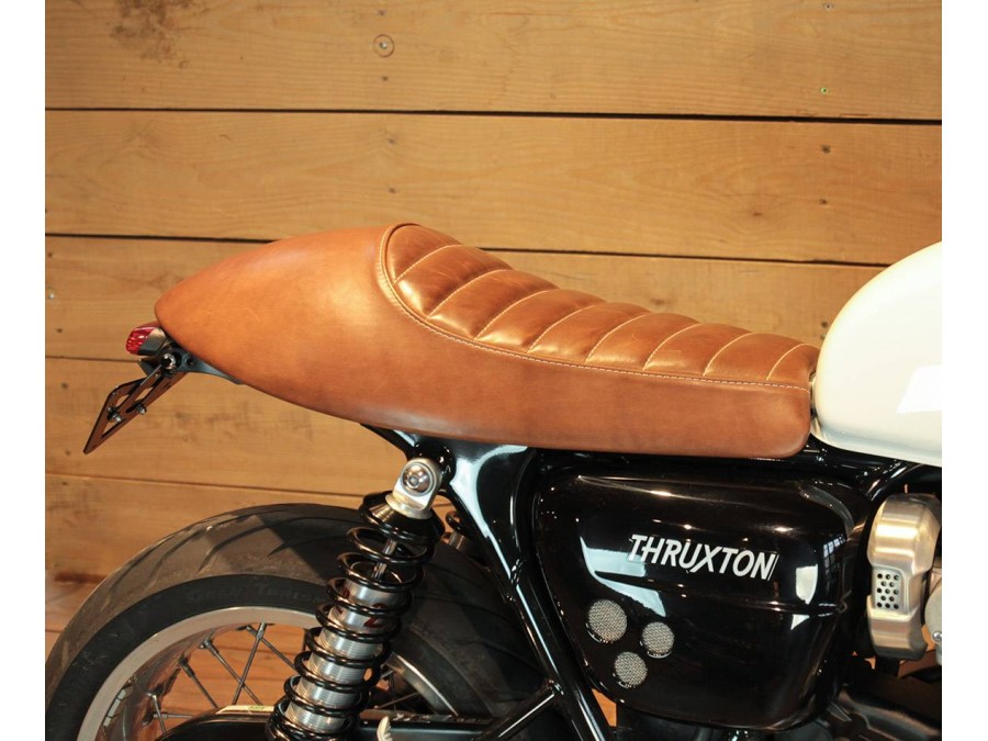 Asiento en cuero Racer para Triumph Thruxton 1200