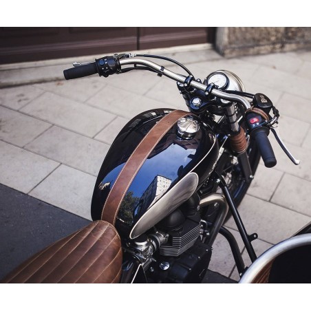 Universal gas tank leather belt