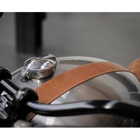 Universal gas tank leather belt