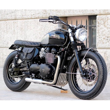 Side cover with leather saddlebag for Triumph (pre-2016)