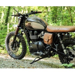Seitendeckel mit Ledertasche aus vollnarbigem Leder für Triumph (bis 2016) 2