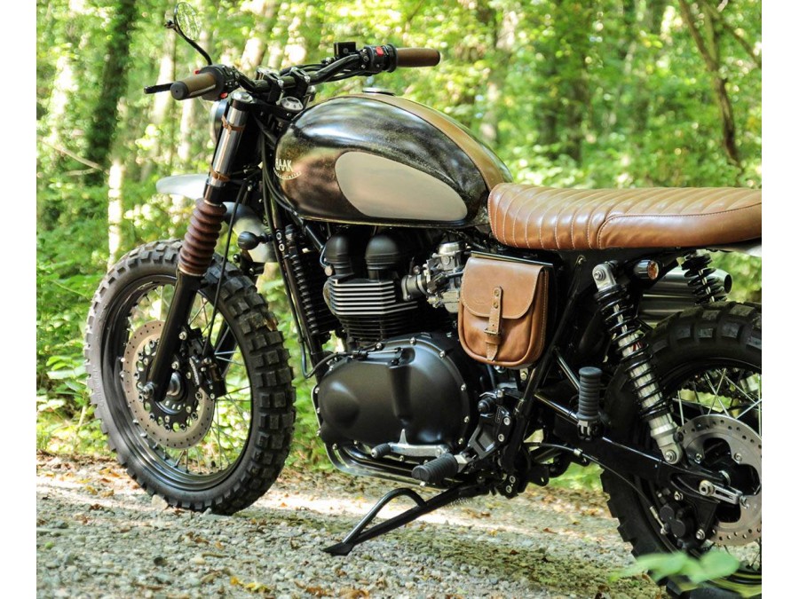 Tapa lateral con bolsa de cuero para Triumph (antes de 2016)
