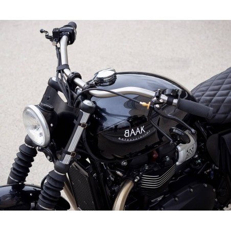 Motorcycle mirror under handlebars round ø8 in steel