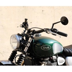 Klassiker Ø10 Rund Motorrad -Rückspiegel im Aluminium 2