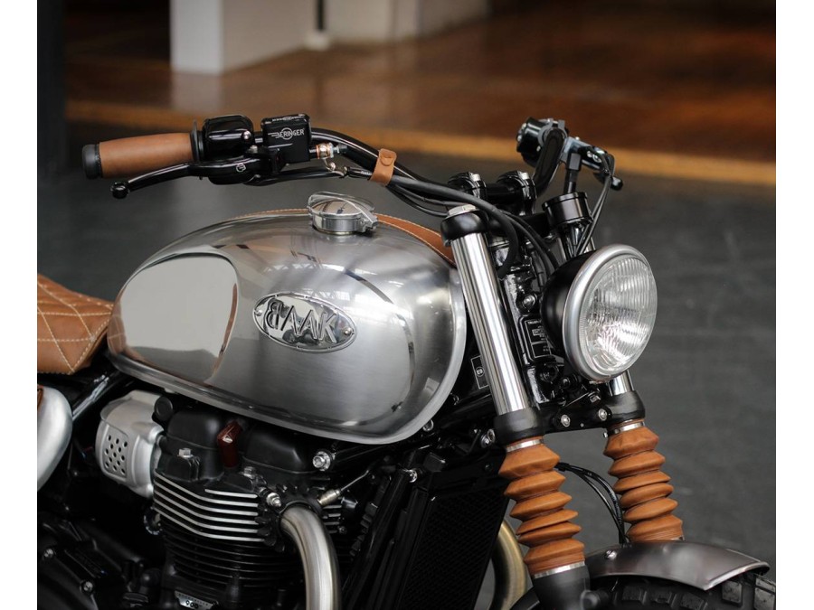 Leather covered handlebar grips