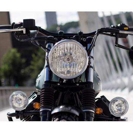 Runde vordere Scheinwerfer für klassisches Motorrad Ø180 mm