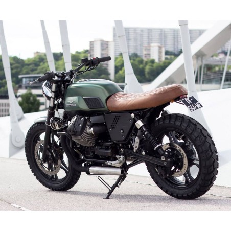 Sella in pelle classica per Moto Guzzi V7