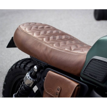 Sella in pelle classica per Moto Guzzi V7