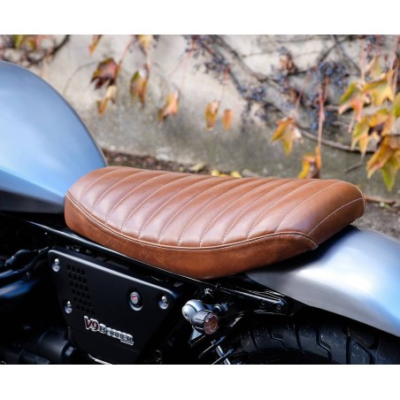 Sella in cuoio per Moto Guzzi V9